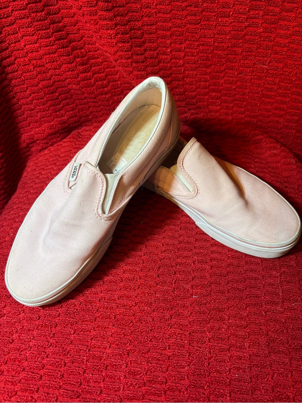 Vans Slip-On Sneakers in Light Pink Canvas- unisex